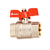 Female-female ball valve (butterfly handle)