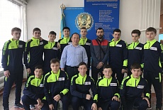 Встреча с гандбольной командой города Караганды